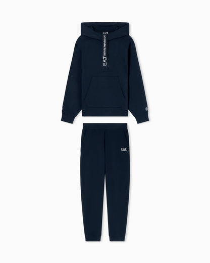 EA7 Stretch cotton jersey hooded tracksuit