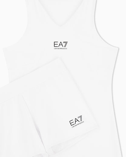 EA7 Ventus7 dress Tennis Pro with a V-neck and matching shorts