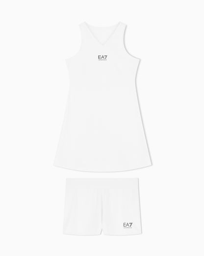 EA7 Ventus7 dress Tennis Pro with a V-neck and matching shorts