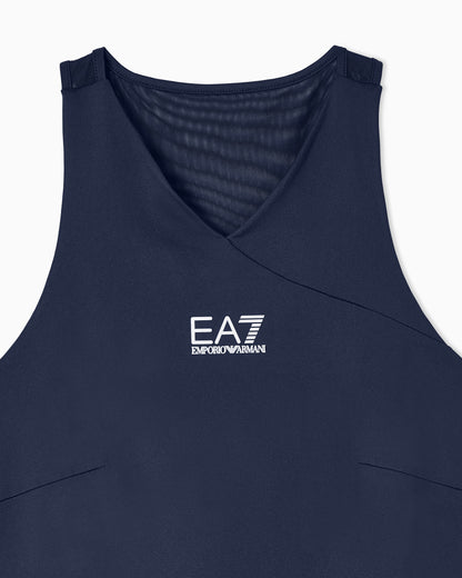 EA7 Ventus dress with mesh back and matching shorts Tennis Pro