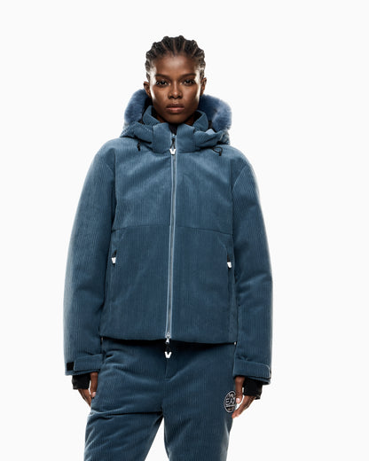 EA7 Corduroy technical ski jacket with ARDOR7 padding