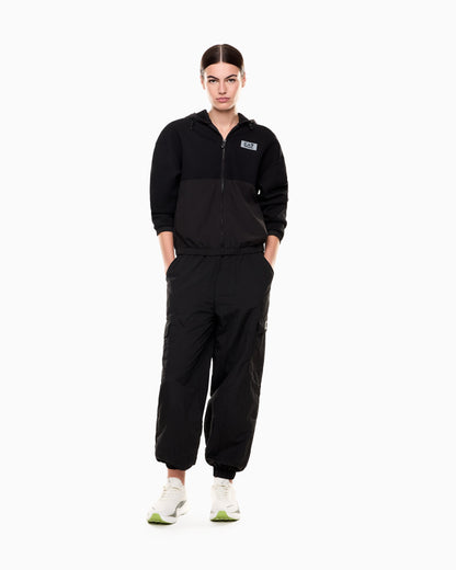 EA7 Contemporary Sport hooded sweatshirt with scuba inserts