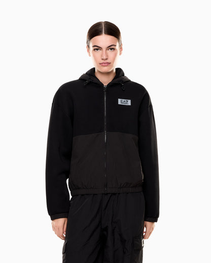 EA7 Contemporary Sport hooded sweatshirt with scuba inserts