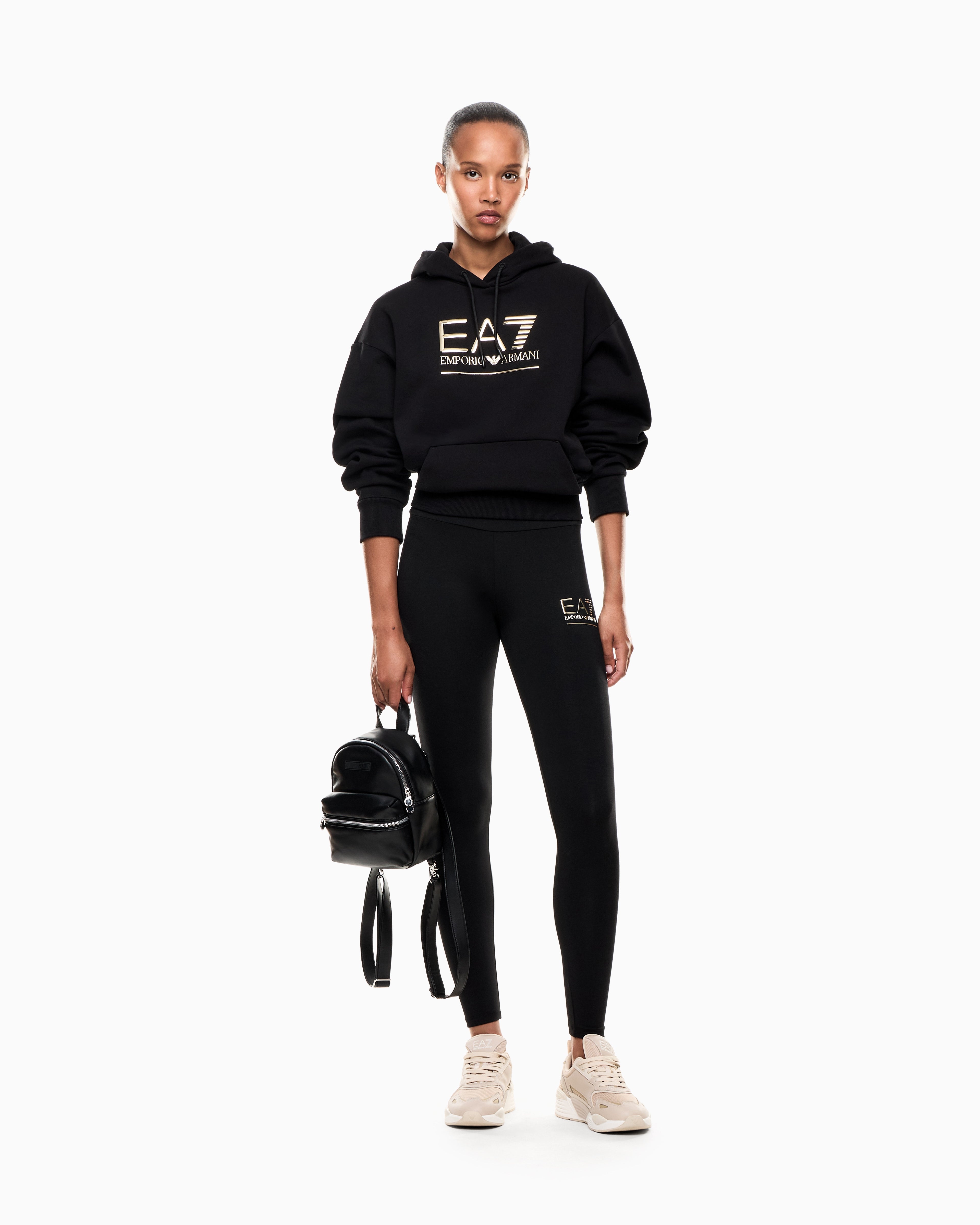 EA7 Visibility stretch-cotton leggings