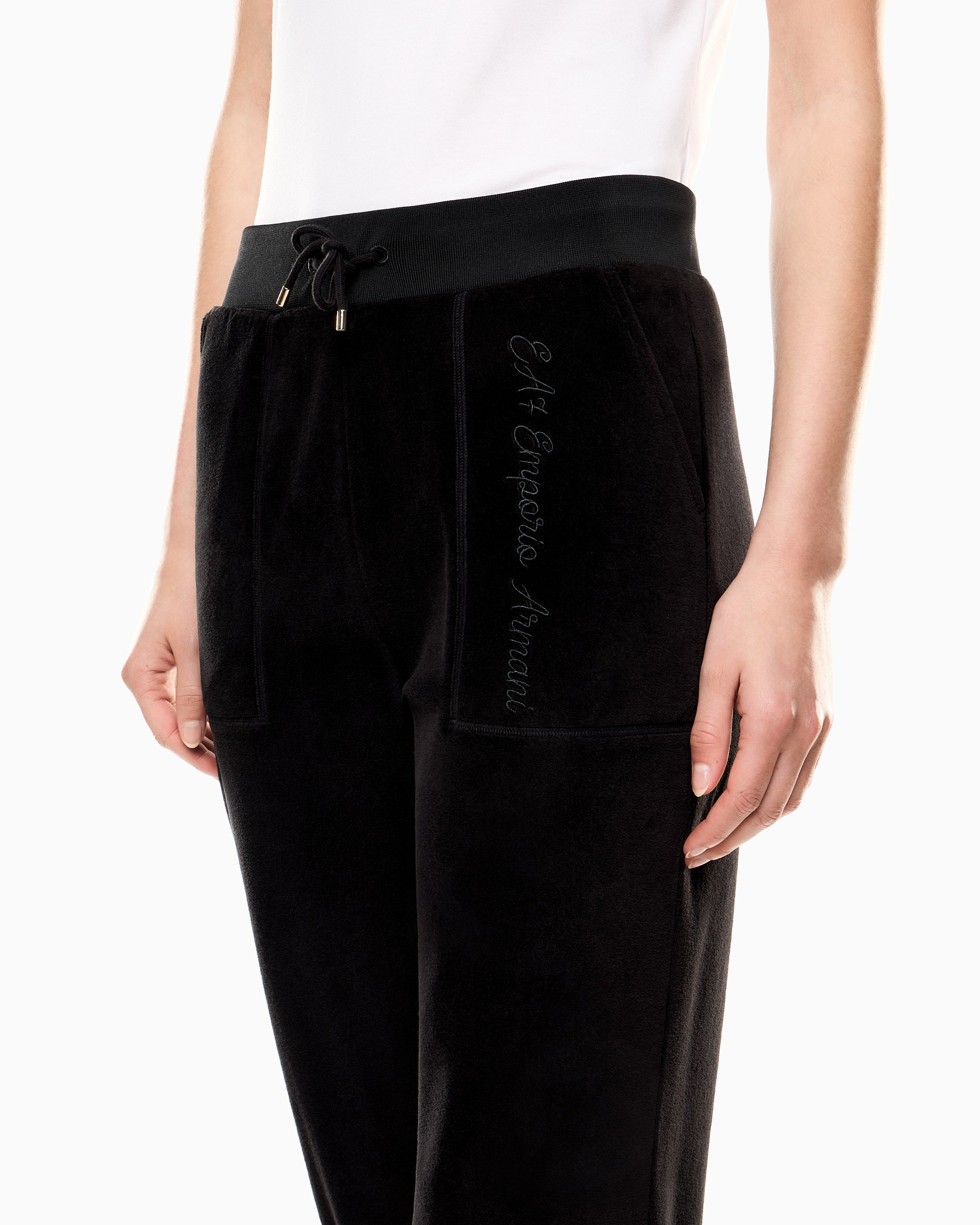 EA7 Athletic Velour stretch chenille joggers