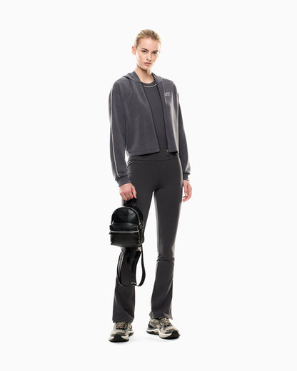 EA7 Precious viscose-blend crew-neck T-Shirt