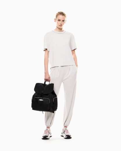 EA7 Precious viscose-blend crew-neck T-Shirt