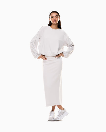 EA7 Precious crew-neck sweatshirt in stretch modal interlock