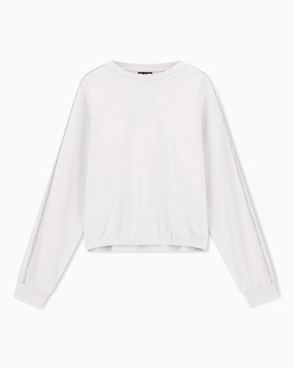 EA7 Precious crew-neck sweatshirt in stretch modal interlock