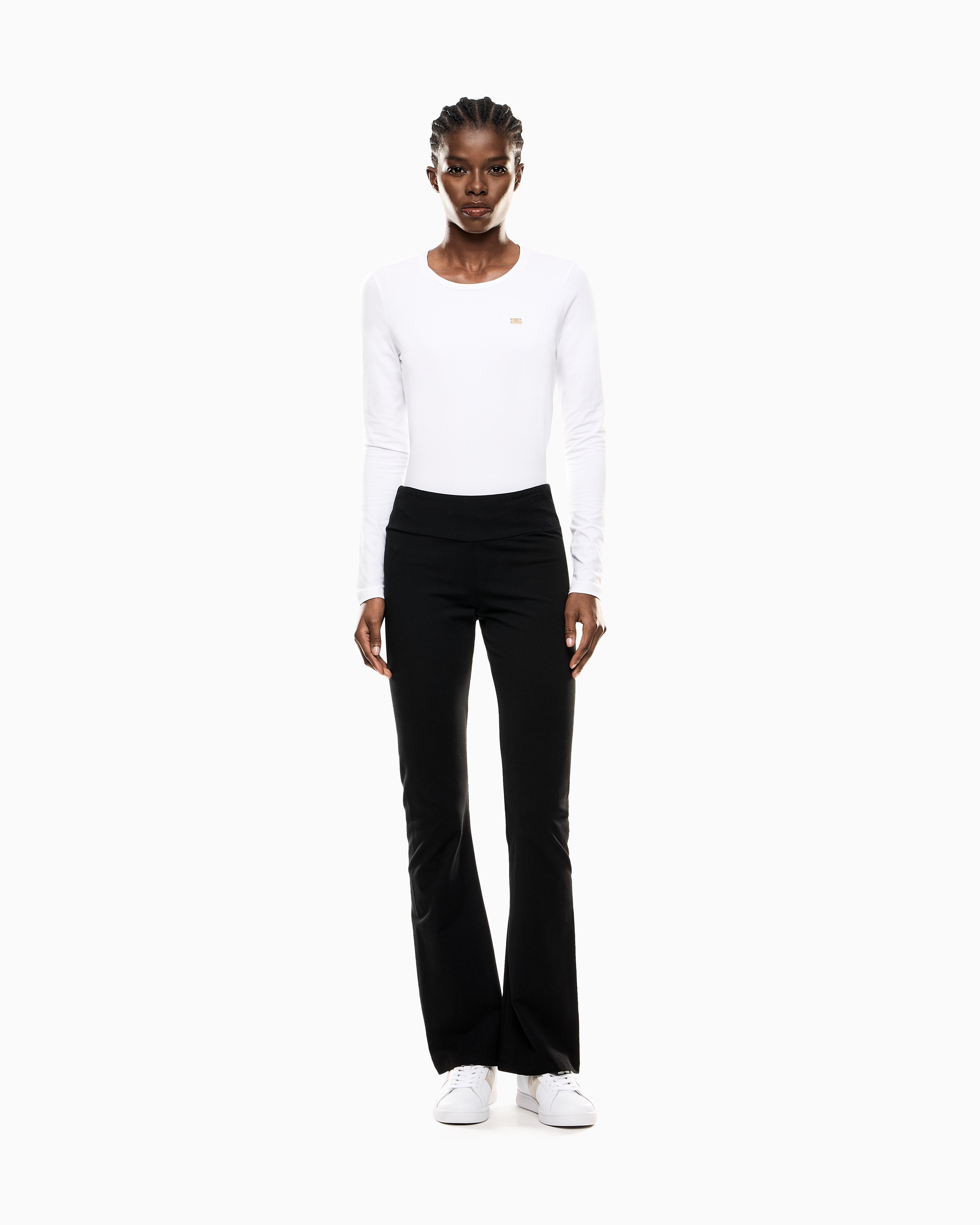 EA7 Core Lady stretch-jersey, long-sleeved T-shirt