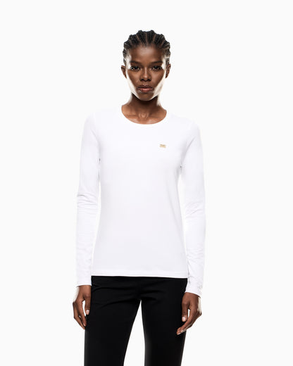 EA7 Core Lady stretch-jersey, long-sleeved T-shirt