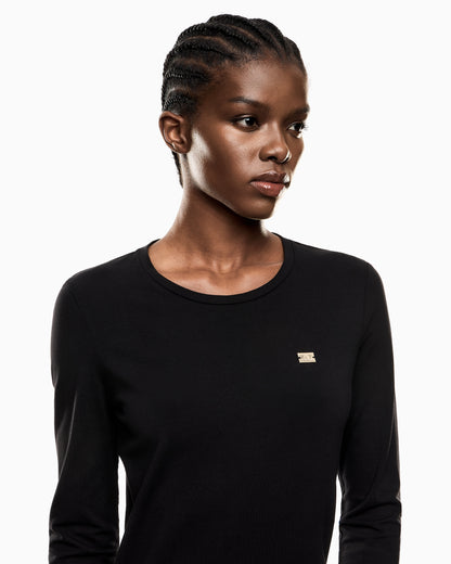 EA7 Core Lady stretch-jersey, long-sleeved T-shirt