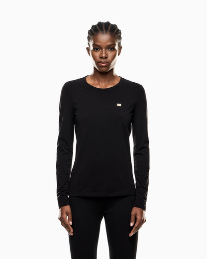 EA7 Core Lady stretch-jersey, long-sleeved T-shirt