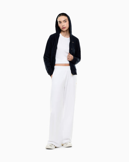 EA7 Stretch-cotton hooded Core Lady sweatshirt