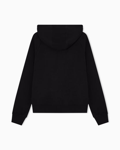 EA7 Stretch-cotton hooded Core Lady sweatshirt