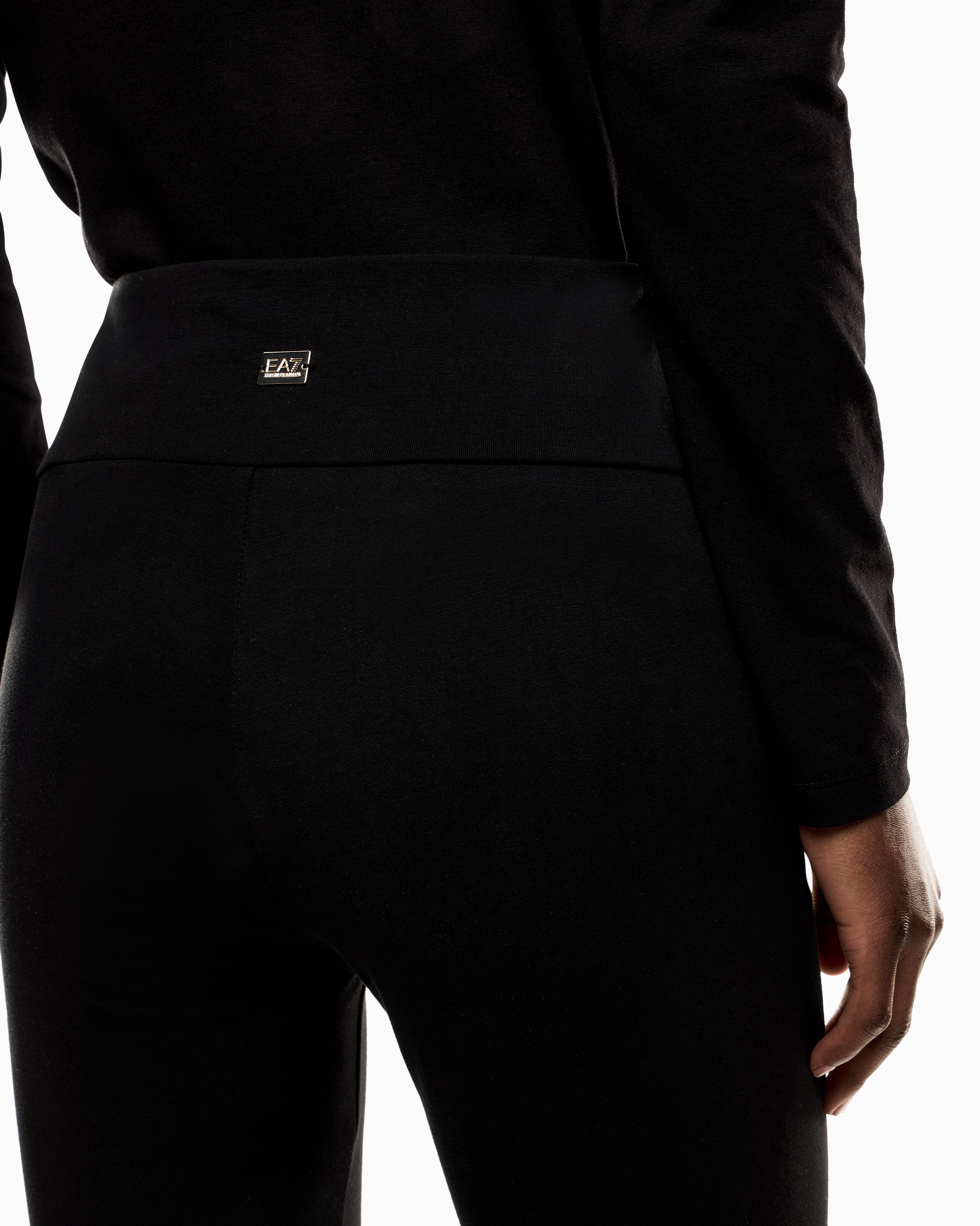 EA7 Core Lady stretch cotton jersey leggings