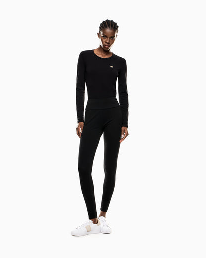 EA7 Core Lady stretch cotton jersey leggings
