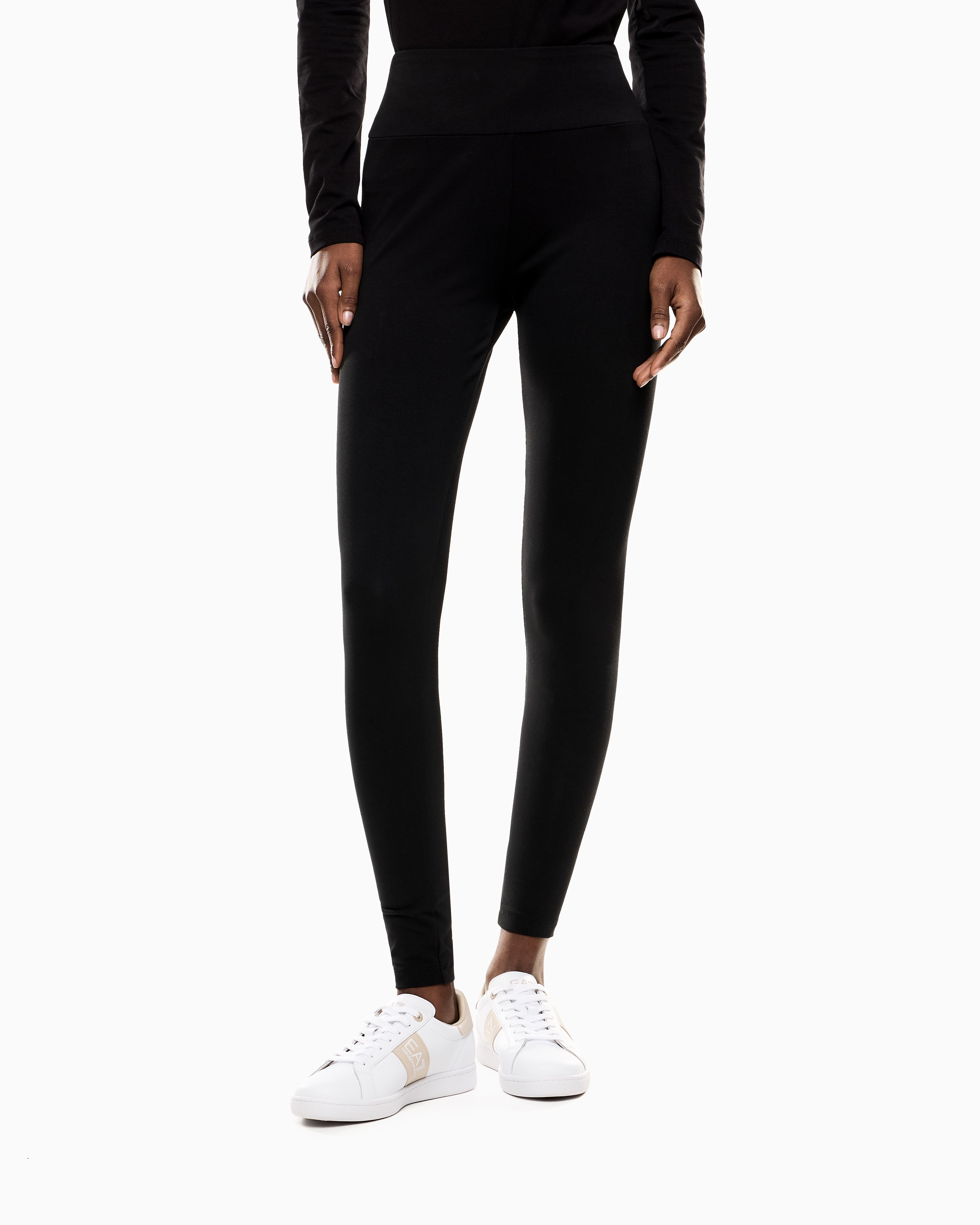 EA7 Core Lady stretch cotton jersey leggings