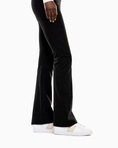 EA7 Core Lady stretch-cotton jersey bootcut leggings