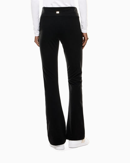 EA7 Core Lady stretch-cotton jersey bootcut leggings