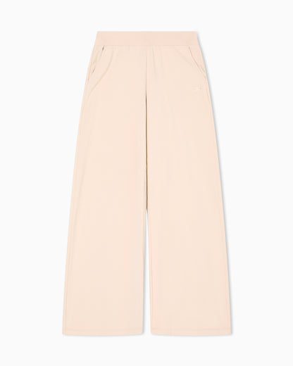 EA7 Core Lady stretch-cotton wide-leg trousers