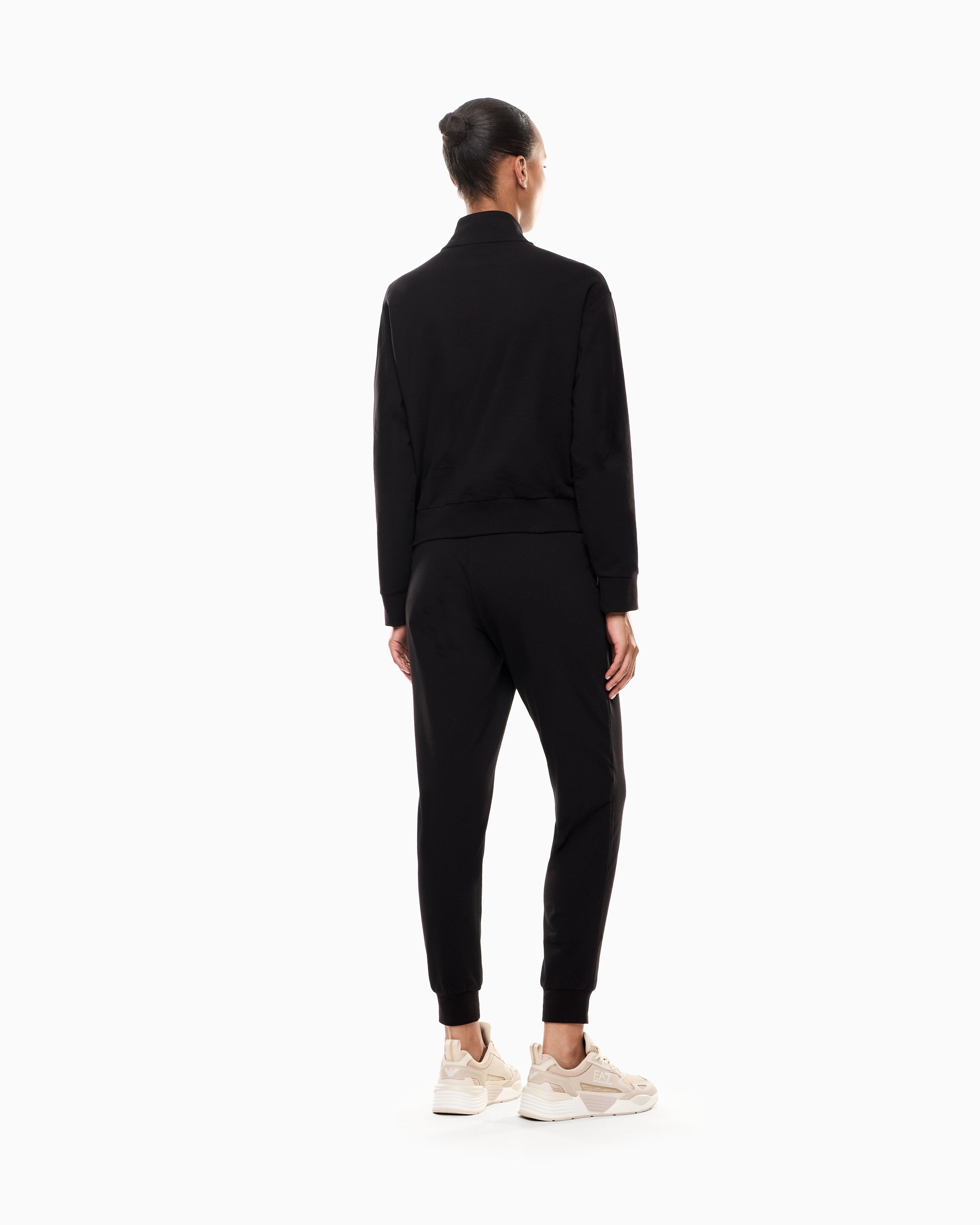 EA7 Cotton stretch suit with zip and metal logo Core Lady