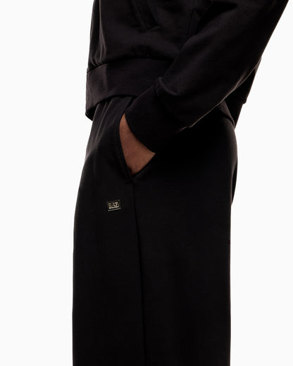 EA7 Cotton stretch suit with hood and wide pants Core Lady