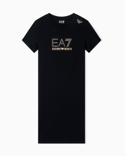 EA7 Evolution stretch-cotton and modal-blend jersey dress