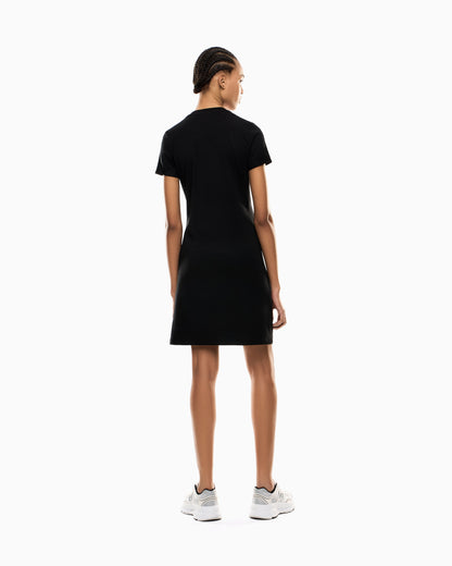 EA7 Evolution stretch-cotton and modal-blend jersey dress