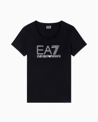 EA7 Logo Series stretch-jersey T-shirt