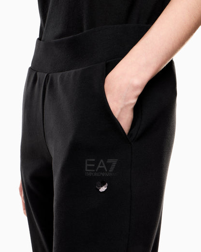 EA7 Logo Series cotton-blend trousers
