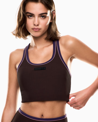 EA7 Dynamic Athlete sports bra in VIGOR7 technical fabric