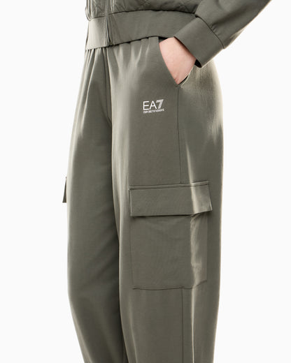 EA7 Stretch cotton tracksuit with cargo trousers