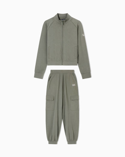 EA7 Stretch cotton tracksuit with cargo trousers