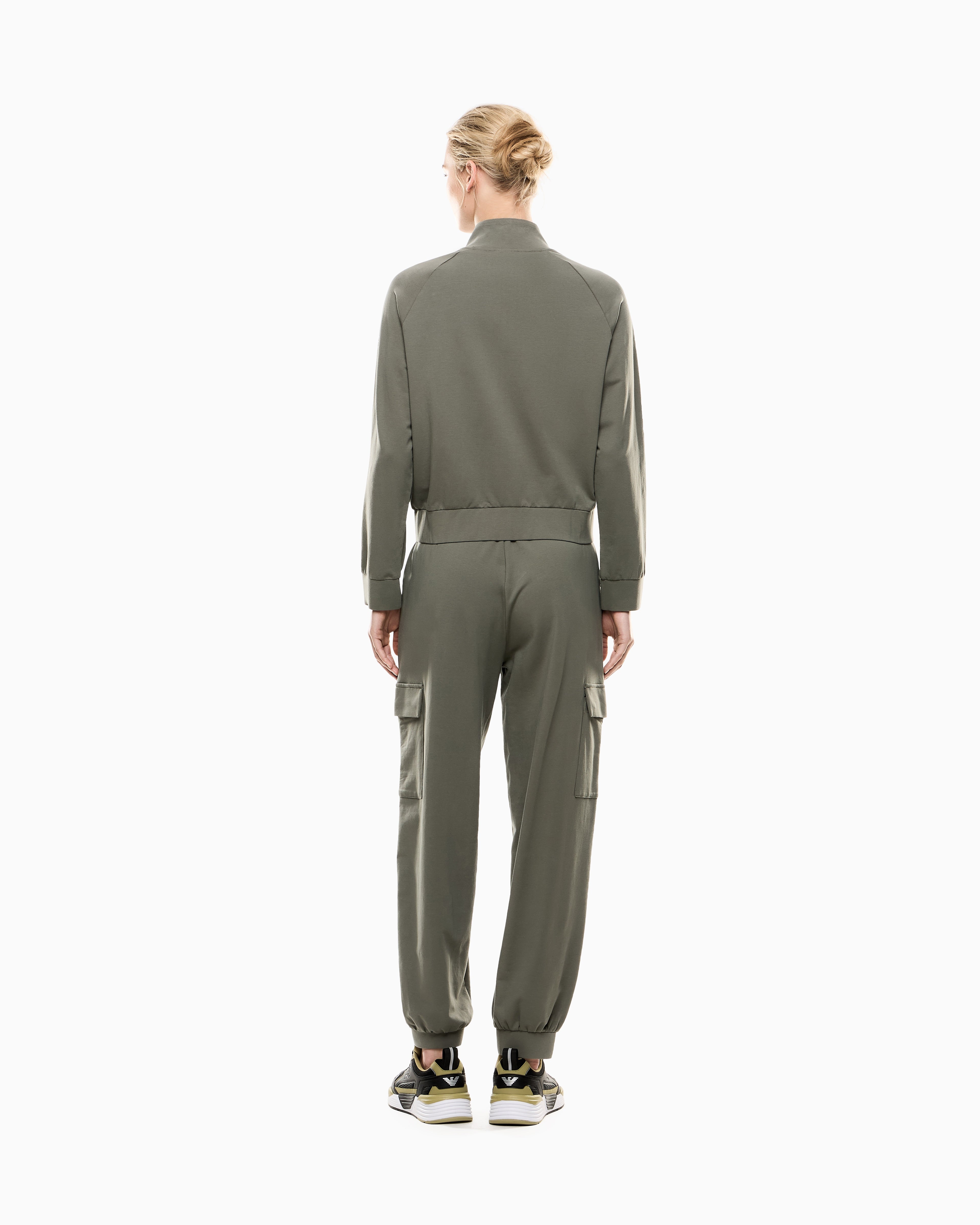 EA7 Stretch cotton tracksuit with cargo trousers