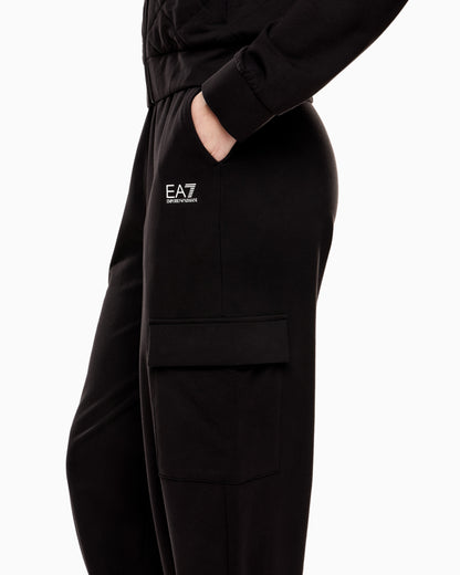 EA7 Stretch cotton tracksuit with cargo trousers