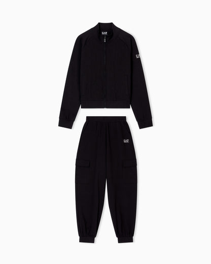 EA7 Stretch cotton tracksuit with cargo trousers