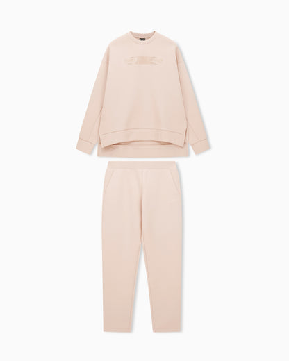 EA7 Logo Series cotton interlock tracksuit