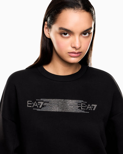 EA7 Logo Series cotton interlock tracksuit