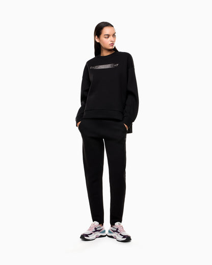 EA7 Logo Series cotton interlock tracksuit