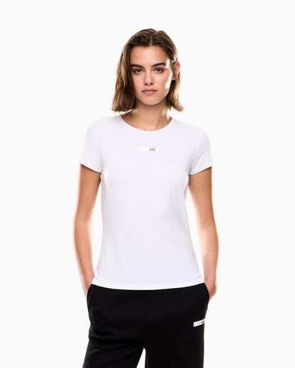 EA7 Dynamic Athlete crew-neck T-shirt in Natural VENTUS7 technical fabric