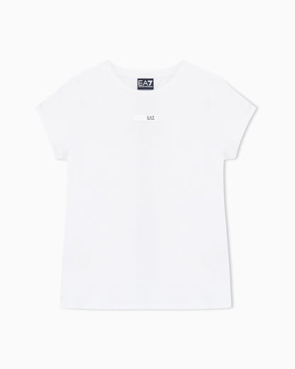 EA7 Dynamic Athlete crew-neck T-shirt in Natural VENTUS7 technical fabric