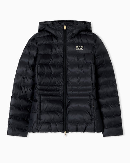 EA7 Padded jacket with a fixed hood and front zip Core Lady