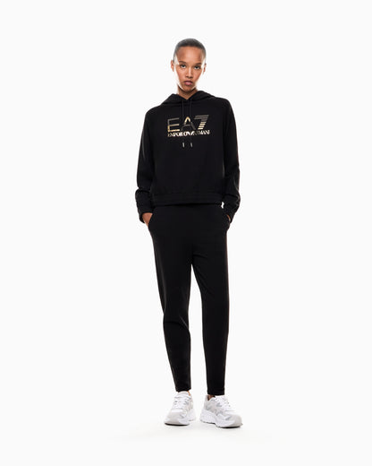EA7 Organic cotton-blend tracksuit with oversized logo