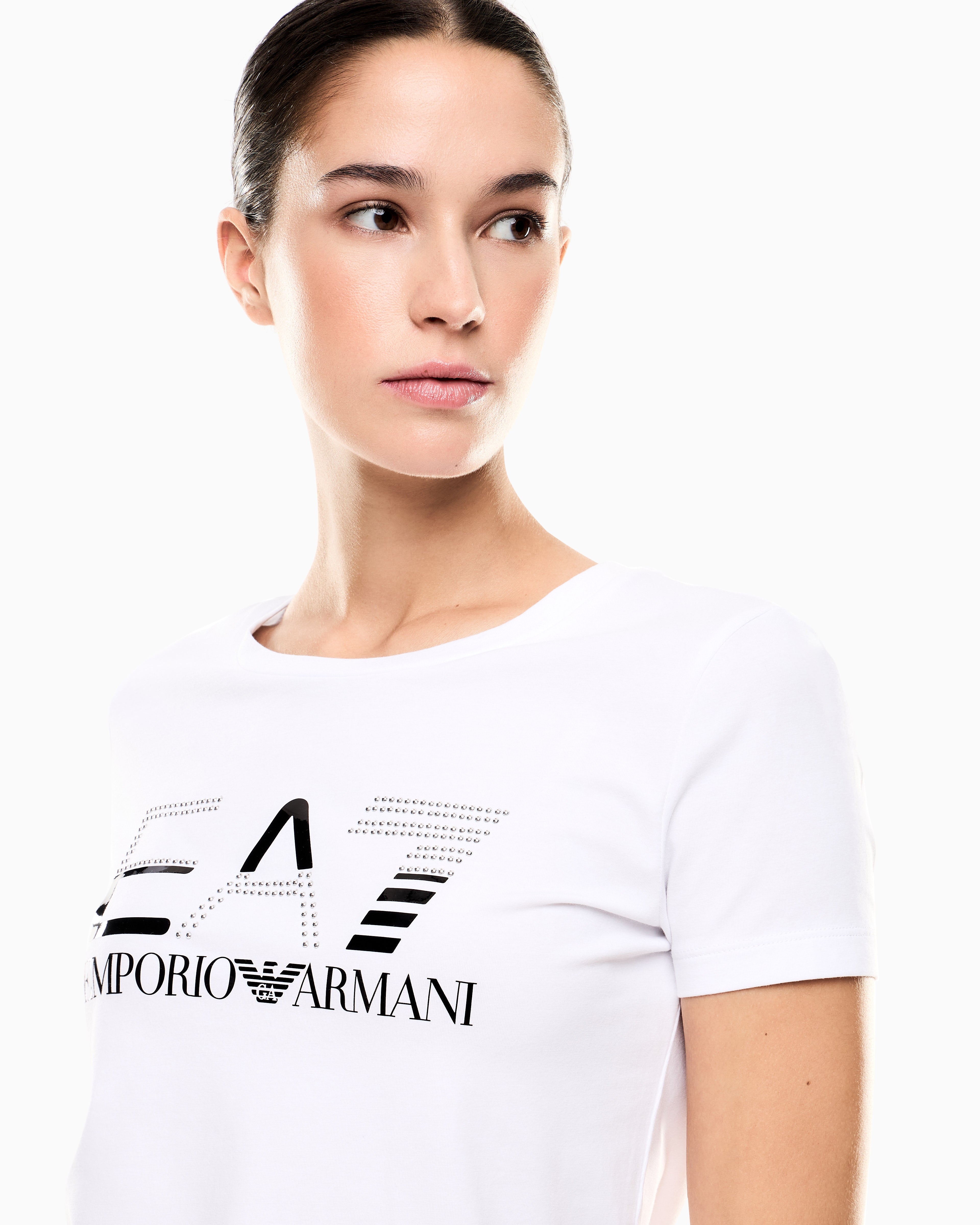 EA7 Logo Series stretch-jersey crew-neck T-shirt