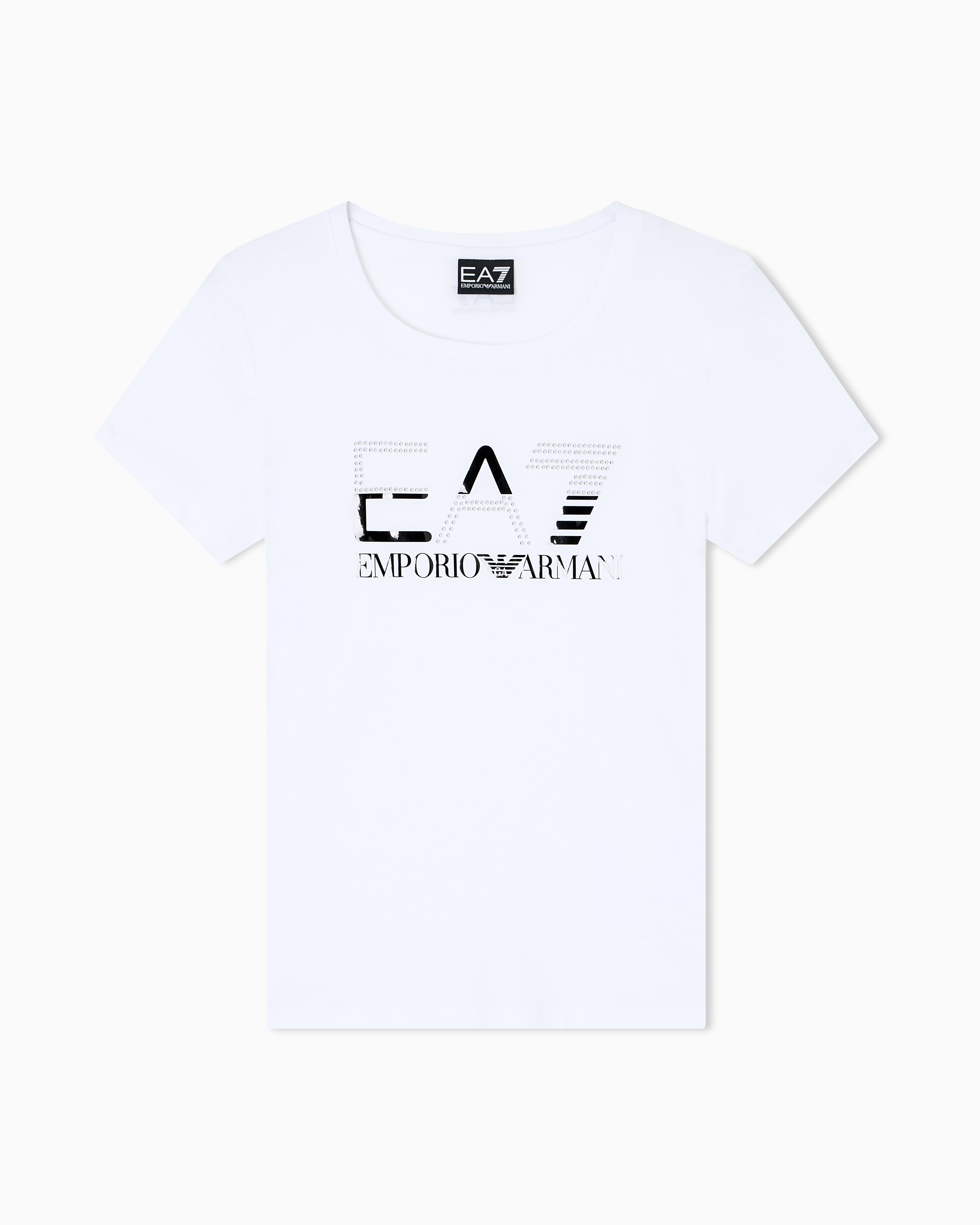 EA7 Logo Series stretch-jersey crew-neck T-shirt