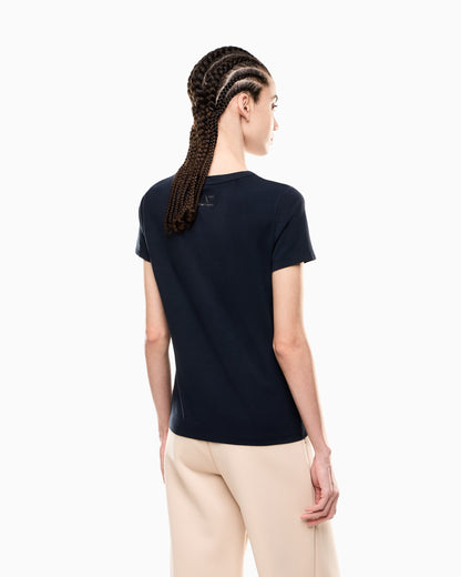 EA7 Logo Series stretch-jersey crew-neck T-shirt