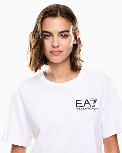 EA7 Logo Series cotton crew-neck T-shirt