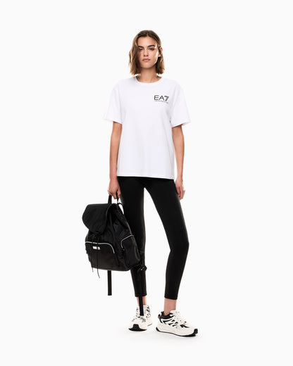 EA7 Logo Series cotton crew-neck T-shirt