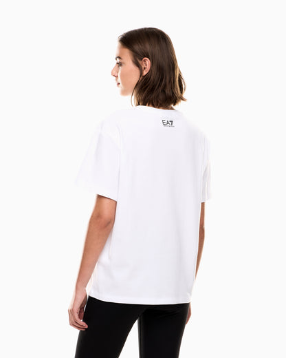 EA7 Logo Series cotton crew-neck T-shirt